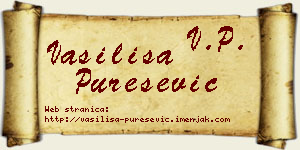 Vasilisa Purešević vizit kartica